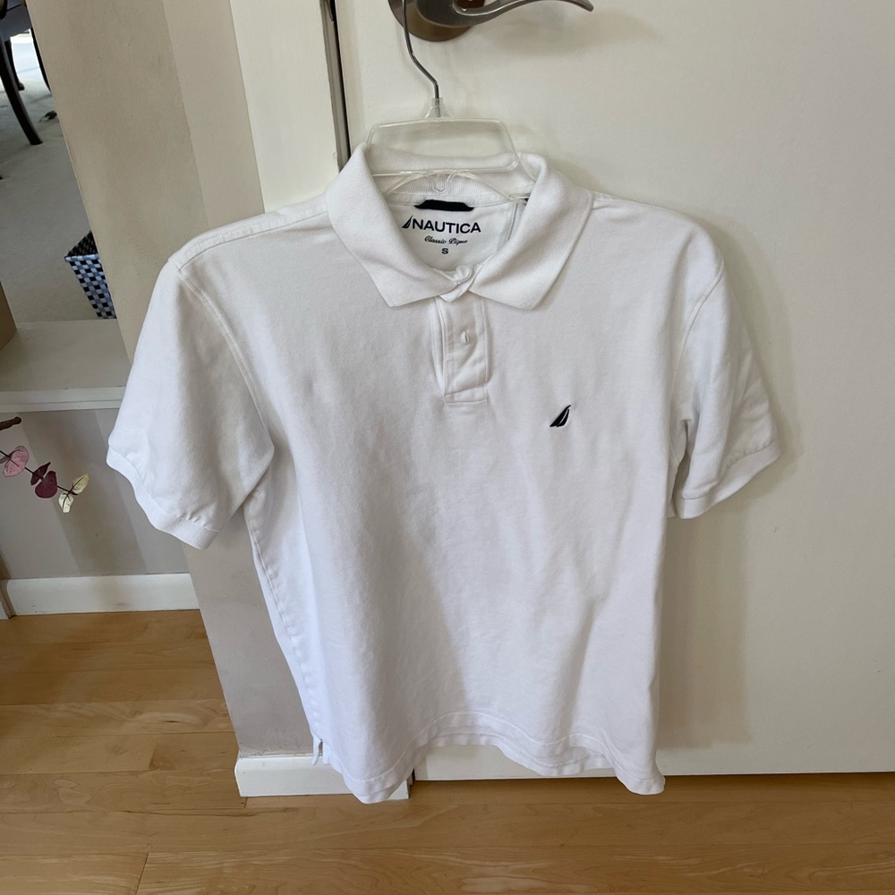 NAUTICA 100% PIQUE COTTON POLO SHIRT  size S